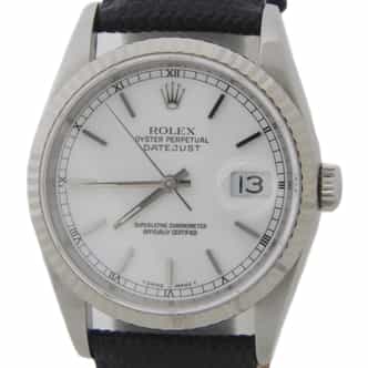 Mens Rolex Stainless Steel Datejust 16234 Watch White Dial (SKU W283113BLAMT)