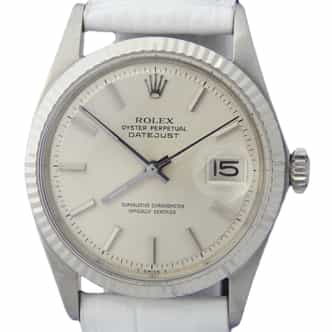 Mens Rolex Stainless Steel Datejust Watch Silver Dial 1601 (SKU 2176369AMT)
