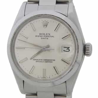 Mens Rolex Stainless Steel Date Model 1500 Watch with Silver Dial (SKU 3803099AMT)