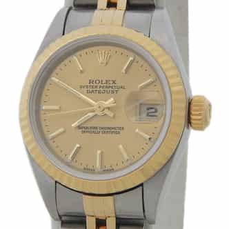 Ladies Rolex Two-Tone 18K/SS Datejust with Gold Champagne Dial (SKU A298305AMT)