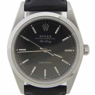 Mens Rolex Stainless Steel Air-King Watch with Black Dial 14000 (SKU P507393AMT)