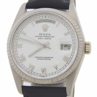 Mens Rolex 18K Day Date White Roman 18039 (SKU 5812319FPAMT)