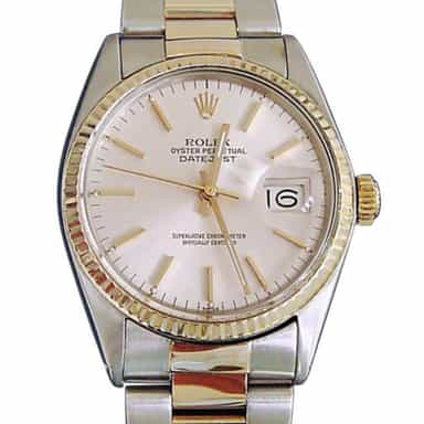 Mens Rolex Two-Tone Datejust Silver 16013 (SKU 16013SILVERMT)