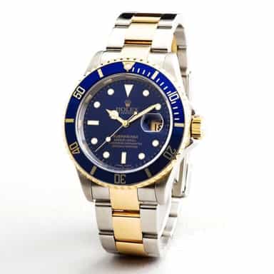 Mens Rolex Two-Tone 18K/SS Submariner Blue  16613T (SKU 16613TBLNHMT)