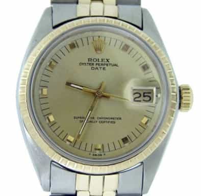 Mens Rolex Two-Tone Date Champagne 1505 (SKU 2291627MT)