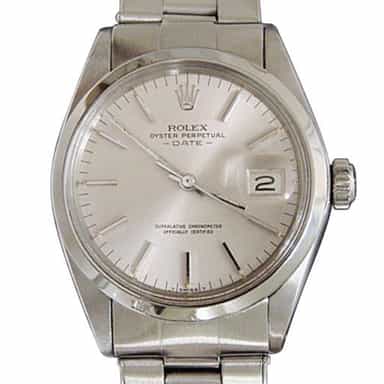 Mens Rolex Stainless Steel Date Silver  1500 (SKU 2561293DMT)