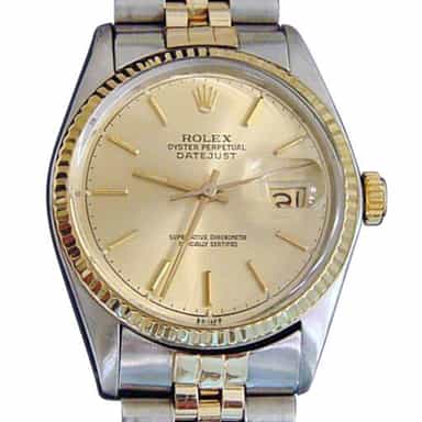 Mens Rolex Two-Tone Datejust Champagne  16013 (SKU 5436682MT)