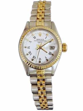 Ladies Rolex 2Tone Date Watch Ref 6917 White Roman Dial (SKU 5815288AMT)