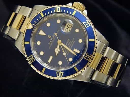 Mens Rolex Two-Tone 18K/SS Submariner Blue  16613 (SKU K178482MT)