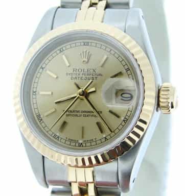 Ladies Rolex Two-Tone 18K/SS Datejust Champagne  69173 (SKU 8911456MT)