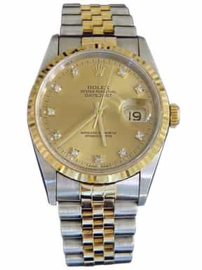 Mens Rolex Two-Tone 18K/SS Datejust Champagne Diamond 16233 (SKU S670826BCMT)
