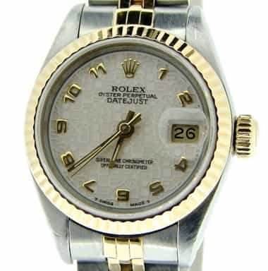 Ladies Rolex Two-Tone 18K/SS Datejust Ivory Arabic 69173 (SKU E543602MT)