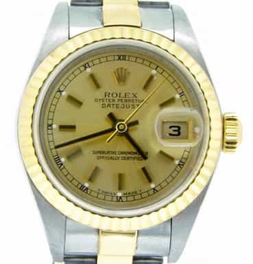 Ladies Rolex Two-Tone 18K/SS Datejust Champagne  79173 (SKU K143064MT)