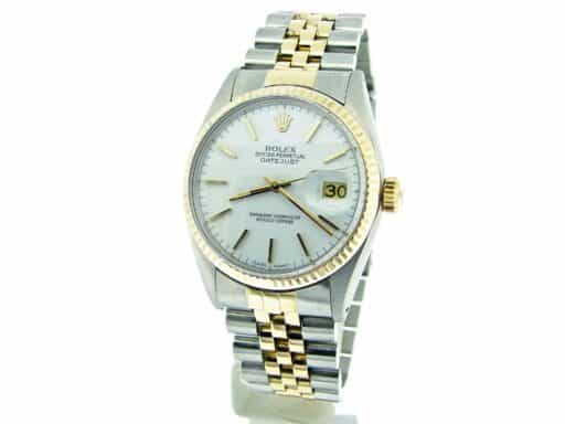 Mens Rolex Two-Tone 18K/SS Datejust White 16013 (SKU B6244756MT)
