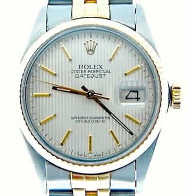 Mens Rolex Two-Tone 18K/SS Datejust Silver  16013 (SKU 6664899MDMT)