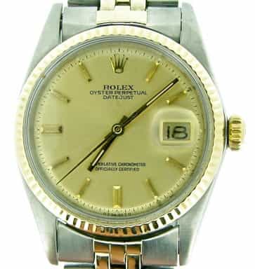 Mens Rolex Two-Tone 14K/SS Datejust Champagne 1601 (SKU 3592750MT)