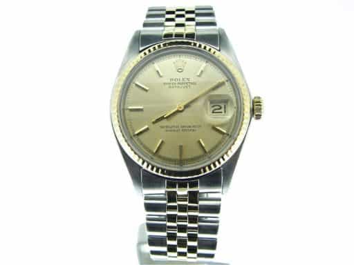 Mens Rolex Two-Tone Datejust Champagne  1601 (SKU 2023649BCMT)