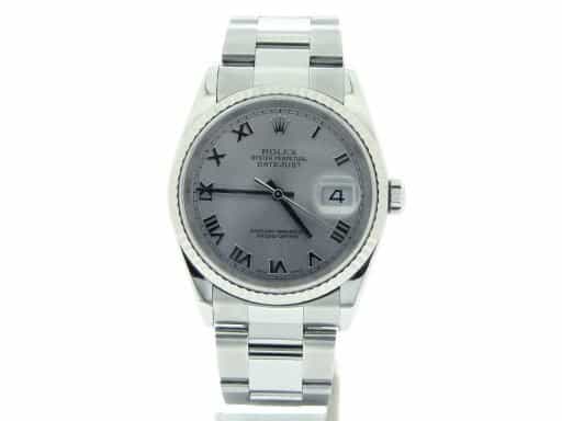 Mens Rolex Stainless Steel Datejust Silver Roman 16234 (SKU Y973545MT)