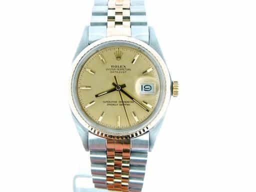 Mens Rolex Two-Tone Datejust Champagne  1601 (SKU 2763443BCMT)
