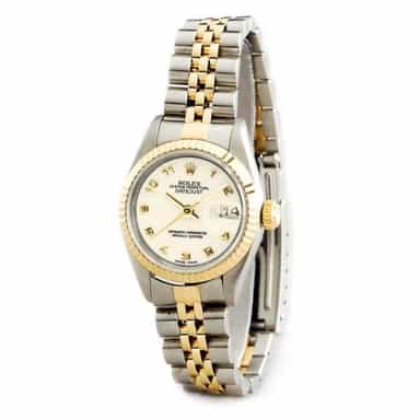 Ladies Rolex Two-Tone 18K/SS Datejust Ivory Arabic 69173 (SKU 2TL69173MT)