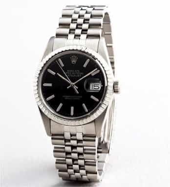 Mens Rolex Stainless Steel Datejust Black Dial 16030 (SKU B16030111MT)