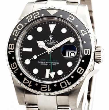 Mens Rolex GMT Master II Ref 116710 Stainless Steel With Black Ceramic (SKU 116710GMTNNMT)