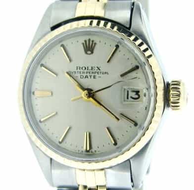 Ladies Rolex Two-Tone 14K/SS Date Silver  6517 (SKU 1817063MT)