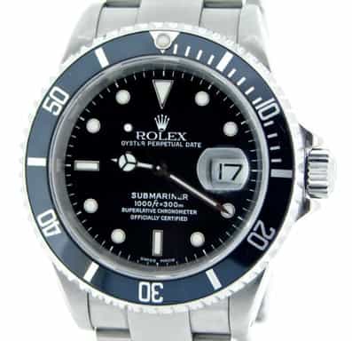 Mens Rolex Stainless Steel Submariner Black  16610 (SKU P378669NNBCMT)