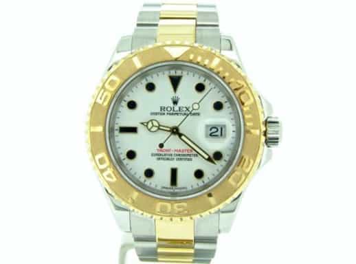 Pre Owned Mens Rolex 18K Two-Tone Yacht-Master White  16623 (SKU Z375255MT)