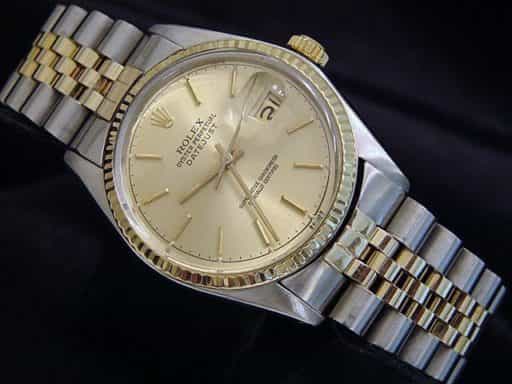 Mens Rolex Two-Tone Datejust Champagne  16013 (SKU 5436682MT)