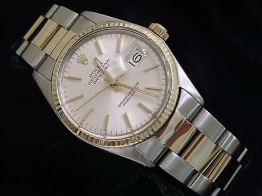 Mens Rolex Two-Tone Datejust Silver 16013 (SKU 16013SILVERMT)