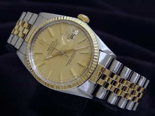 Mens Rolex Two-Tone 18K/SS Datejust Champagne 16013 (SKU 9006007MT)