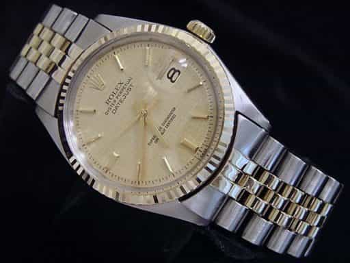 Mens Rolex Two-Tone Datejust Champagne 1601 (SKU 2384300MT)