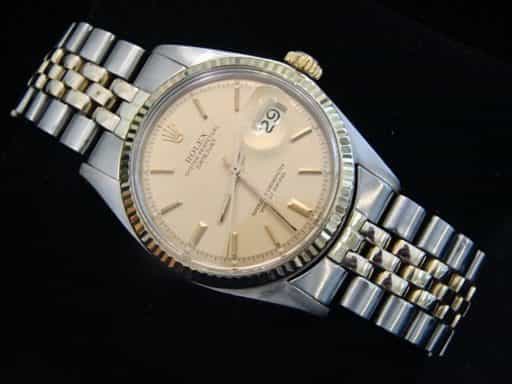 Mens Rolex Two-Tone 14K/SS Datejust Champagne  1601 (SKU 1811111MT)