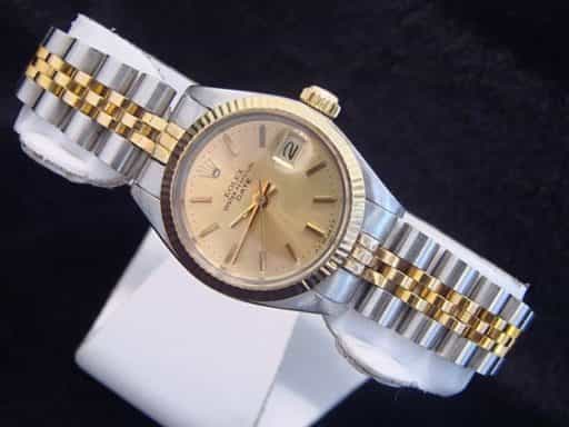 Ladies Rolex 2Tone Date Watch 6917 with Jubilee Band and Champagne Dial (SKU 370MT)