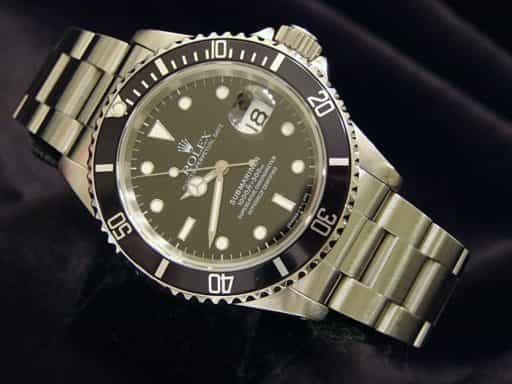 Mens Rolex Stainless Steel Submariner Black  16610 (SKU S312124NNMT)