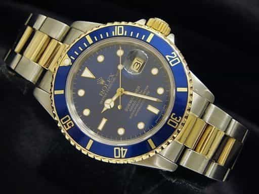 Mens Rolex Two-Tone 18K/SS Submariner Blue  16803 (SKU 8780732BCMT)