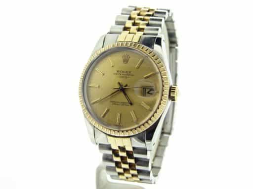 Mens Rolex Two-Tone 18K/SS Date Champagne  15053 (SKU 7571417MT)