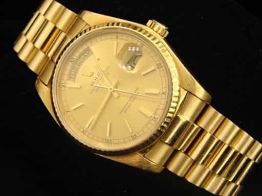 Mens Rolex 18K Gold Day-Date President Champagne  18038 (SKU 8361111MT)