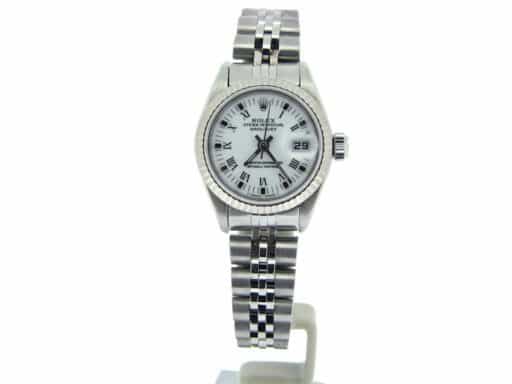 Ladies Rolex Stainless Steel Datejust White Roman 69174 (SKU 8457071MT)