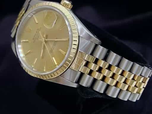 Mens Rolex Two-Tone 18K/SS Date Champagne  15223 (SKU X279076MT)