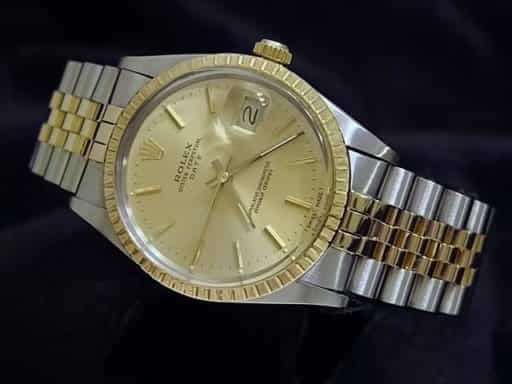 Mens Rolex Two-Tone Date Champagne 15053 (SKU 9022040MT)