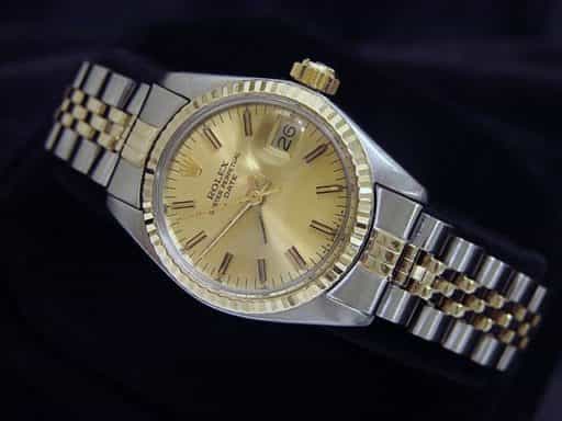 Ladies Rolex Two-Tone 14K/SS Date Watch 6917 with Gold Champagne Dial (SKU 5926209MT)