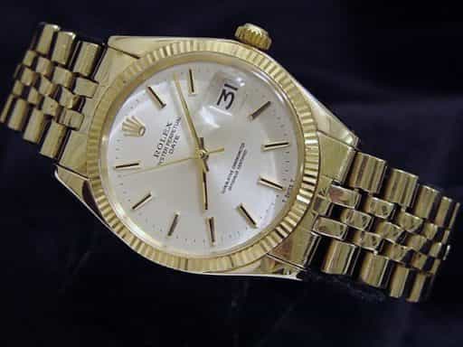 Mens Rolex 14K Yellow Gold Date Silver 1503 (SKU 2361090BMT)