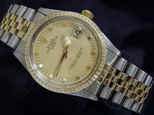 Mens Rolex Two-Tone Date Champagne 1505 (SKU 6769167MT)