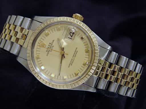 Mens Rolex Two-Tone Date Champagne 1505 (SKU 6769167MT)
