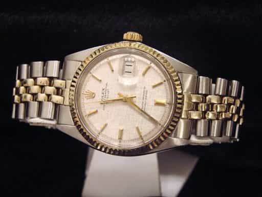 Mens Rolex Two-Tone 14K/SS Datejust Silver  1601 (SKU 5701111BCMT)