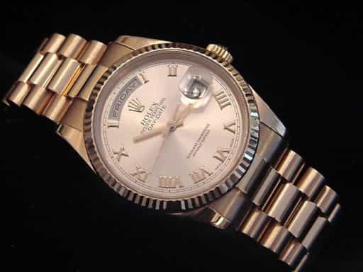 Mens Rolex 18K Gold Day-Date President Rose Roman 118235 (SKU P141111MT)