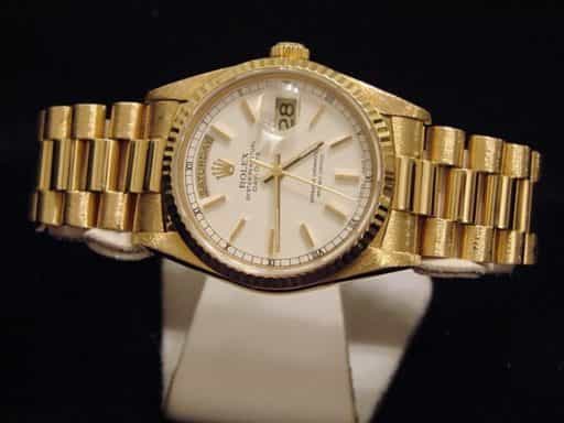 Mens Rolex 18K Gold Day-Date President White  18238 (SKU L900511MT)