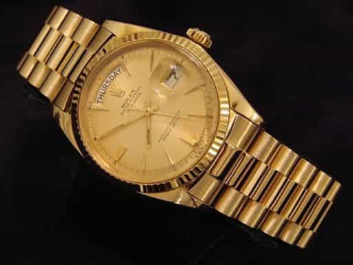 Mens Rolex 18K Gold Day-Date President Champagne 1803 (SKU 1889255MT)